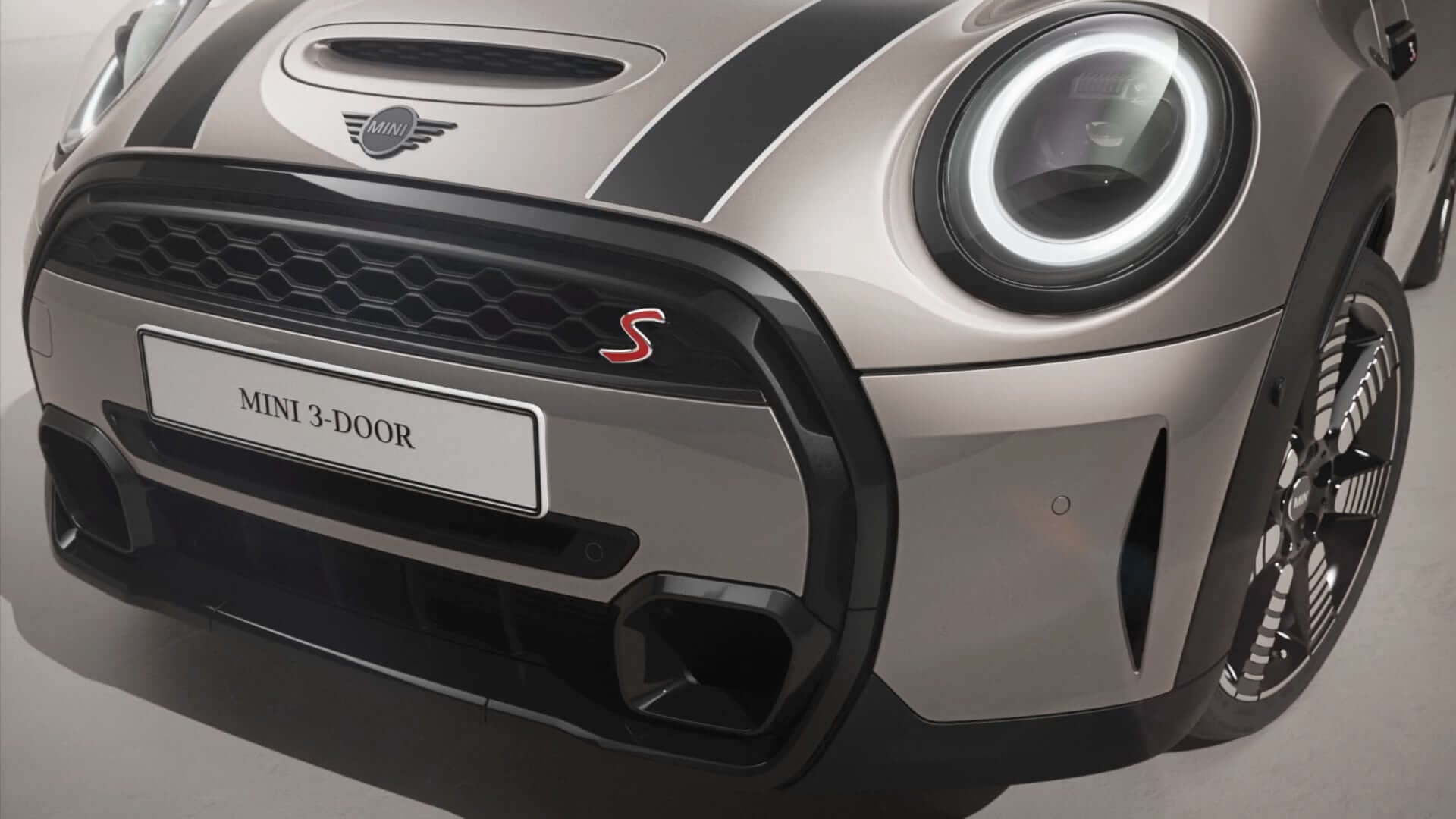 MINI 3 door – Frontansicht – grau und schwarz