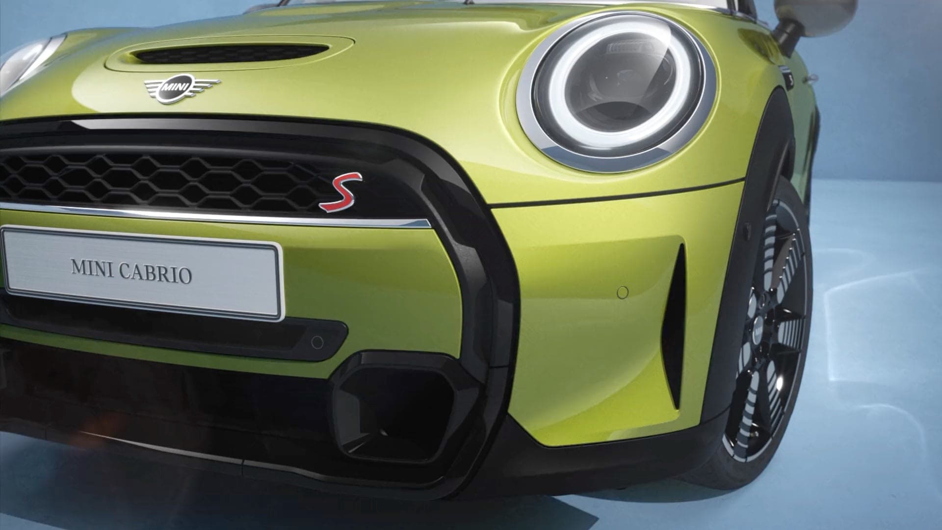 MINI Cabrio – vue arrière – jaune