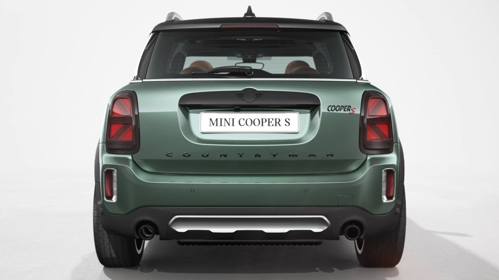 MINI Countryman – Vorderansicht – grün und schwarz