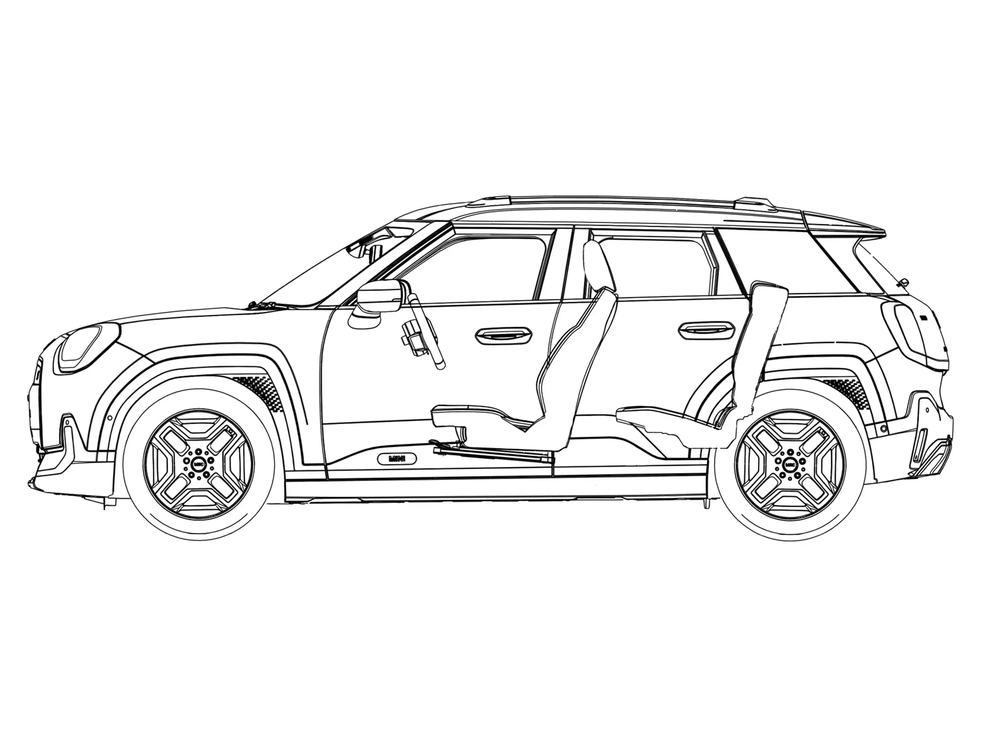 MINI Aceman Electric – Croquis Vue latérale