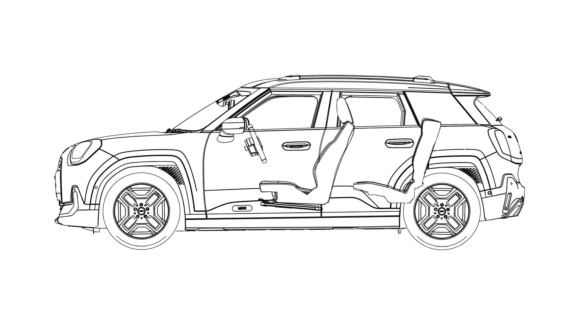 MINI Aceman Electric – Croquis Vue latérale