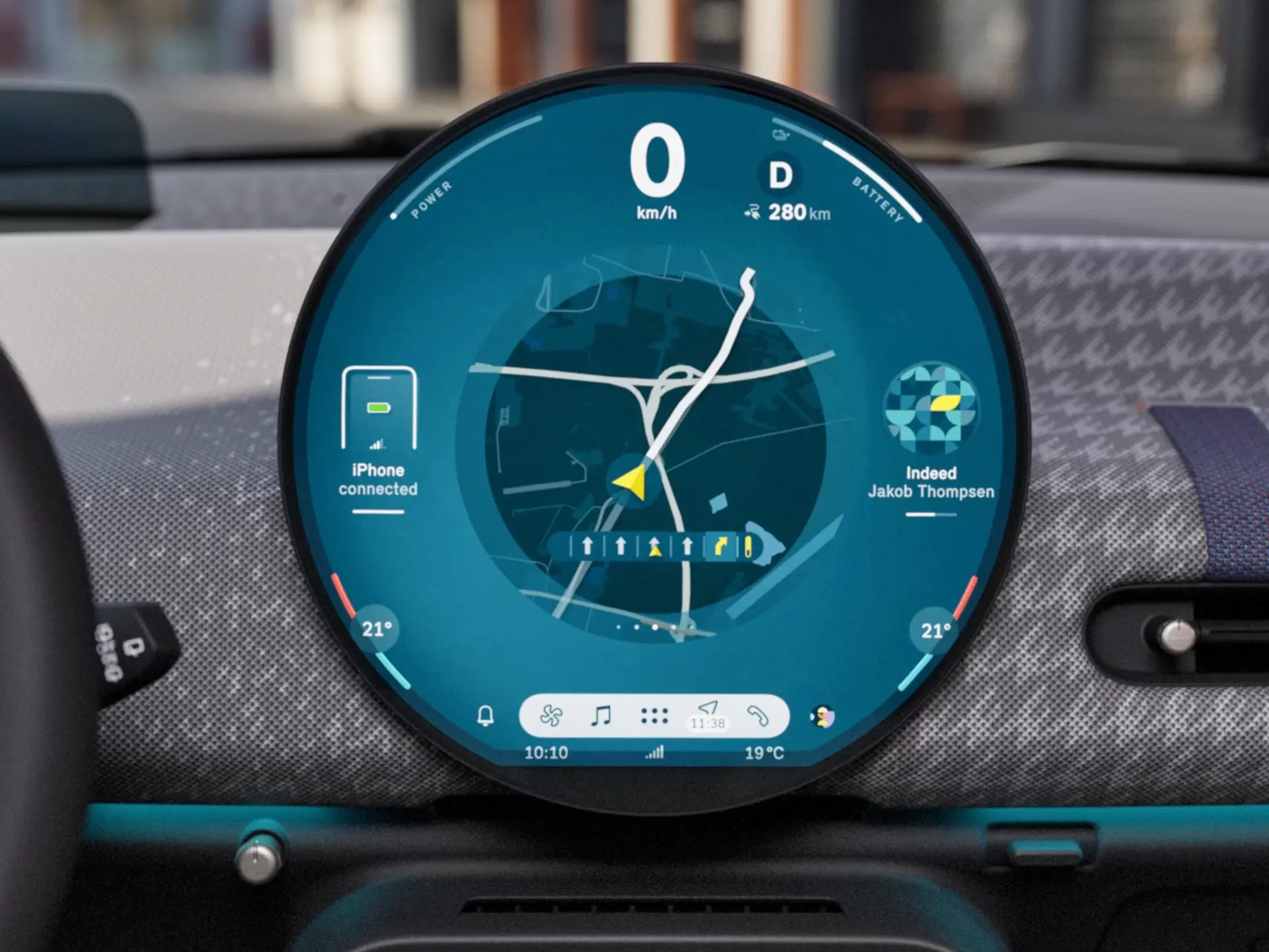 All-Electric MINI Cooper - Display circolare