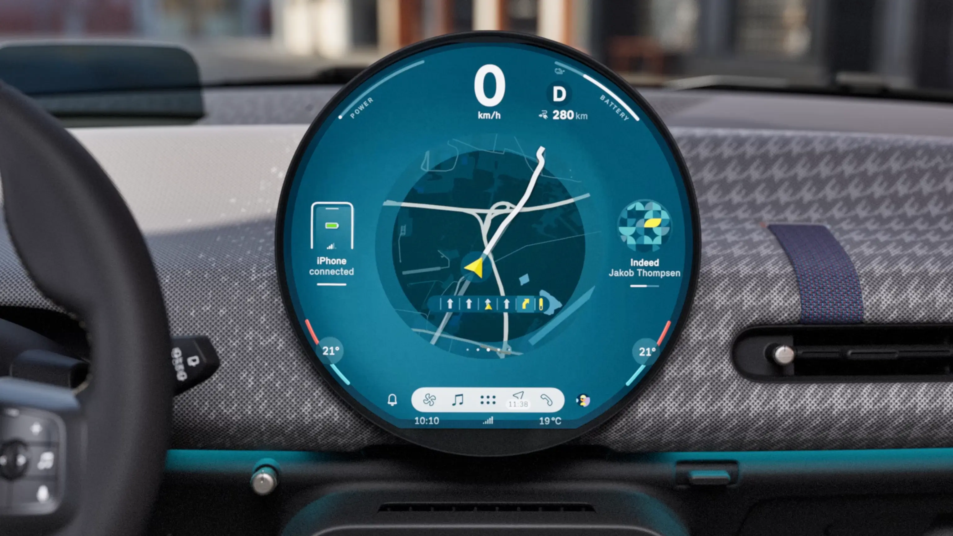 MINI Cooper Electric – Rundes Display