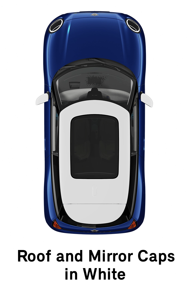 MINI – Ausstattung – Favoured Trim – Dach und Spiegelkappen in Weiß