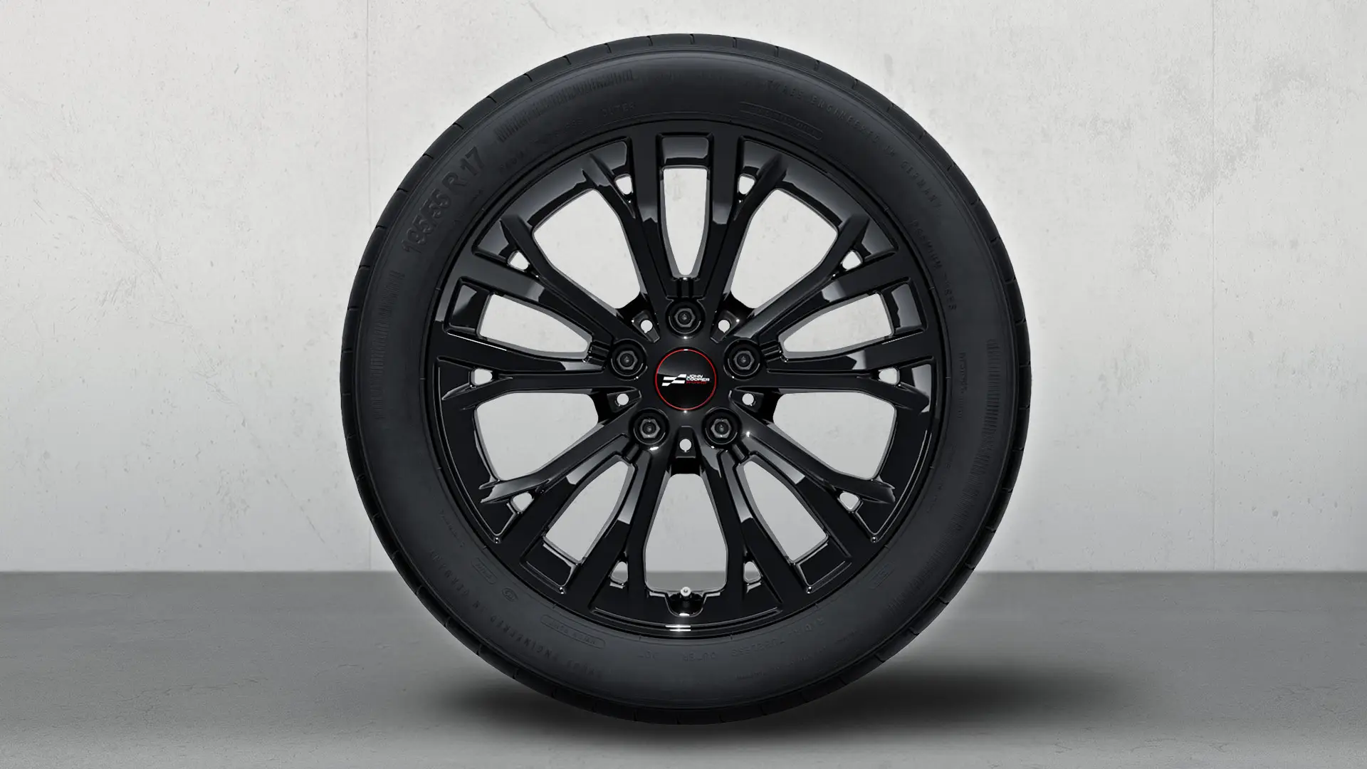 Cerchio in lega leggera invernale John Cooper Works da 17” Star Spoke, stile 991, in Jet Black.