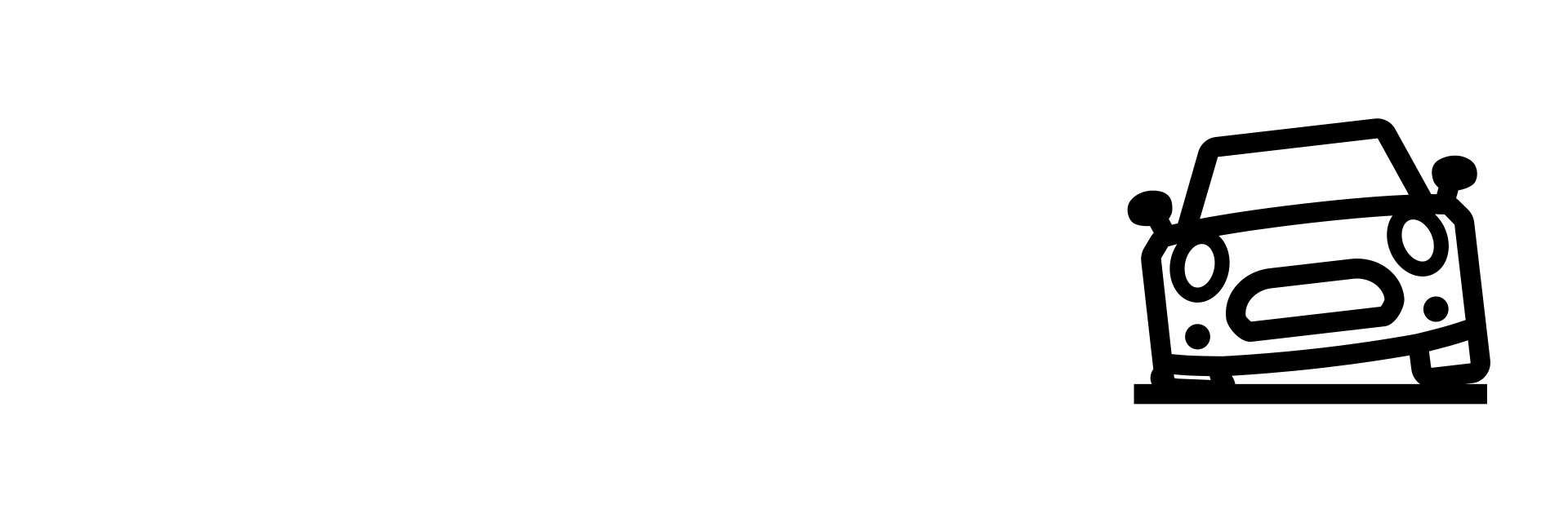 Auto mit plattem Vorderreifen-Symbol