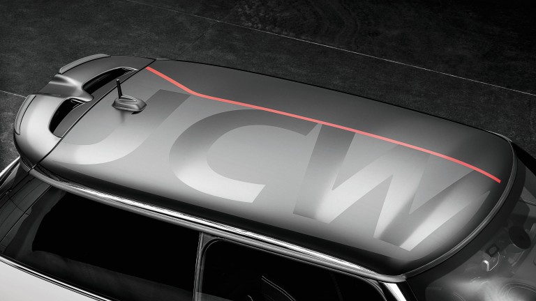 MINI John Cooper Works – silber und schwarz – Dachdekor