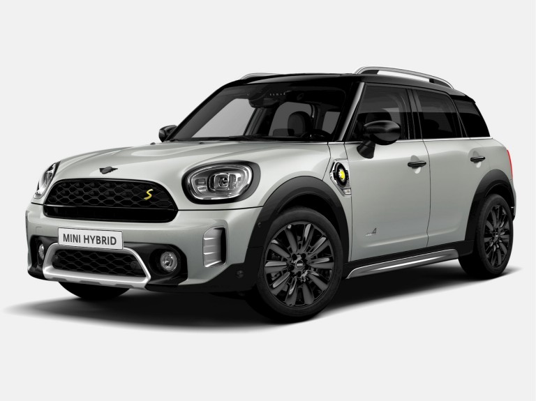 mini countryman cooper all4 – silber und schwarz – seitenansicht