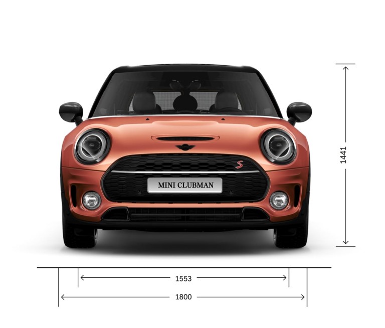 MINI Cooper – Vorderansicht – Abmessungen