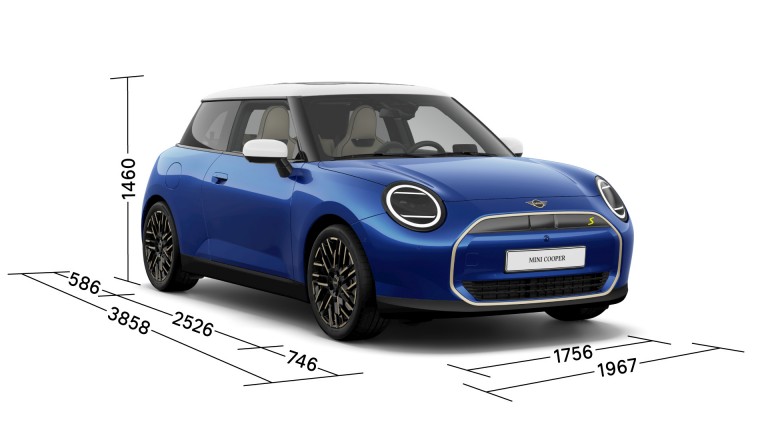 MINI Cooper Electric - trois-quart - dimensions