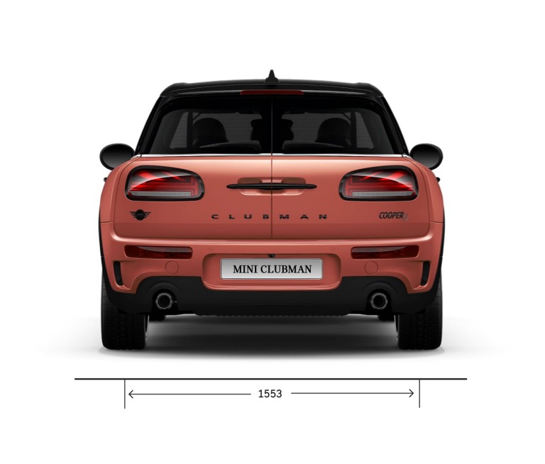 MINI Cooper – vue arrière – dimensions