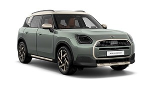 MINI Countryman ibrida plug-in su sfondo bianco 