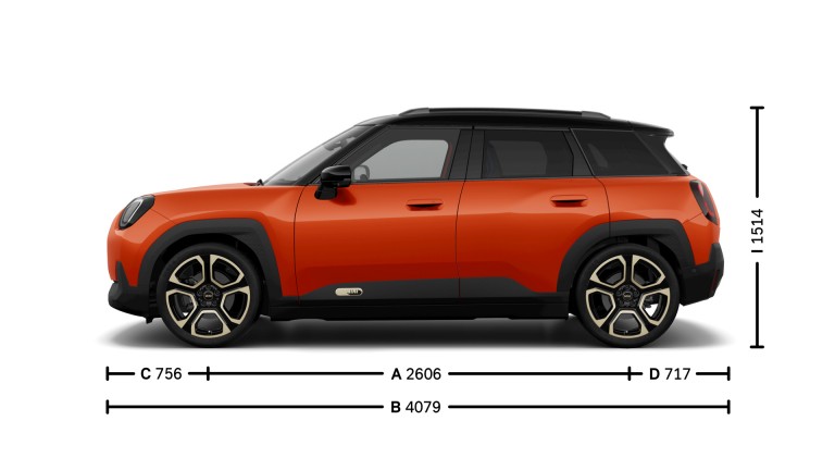 All-Electric MINI Aceman - dimensioni - immagine di presentazione - vista laterale