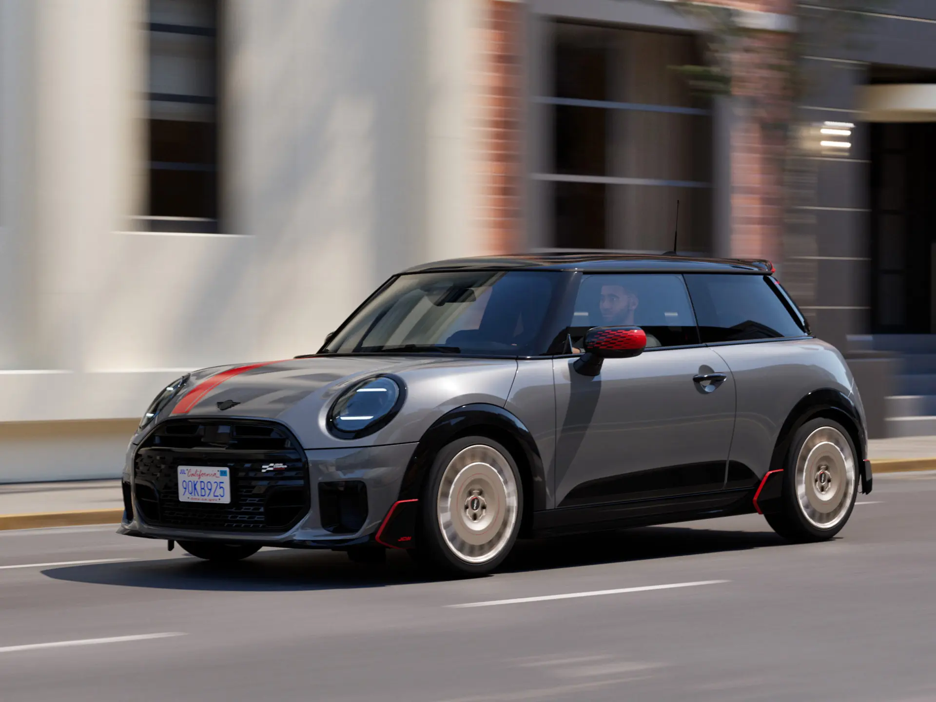 Ein Mann fährt einen MINI