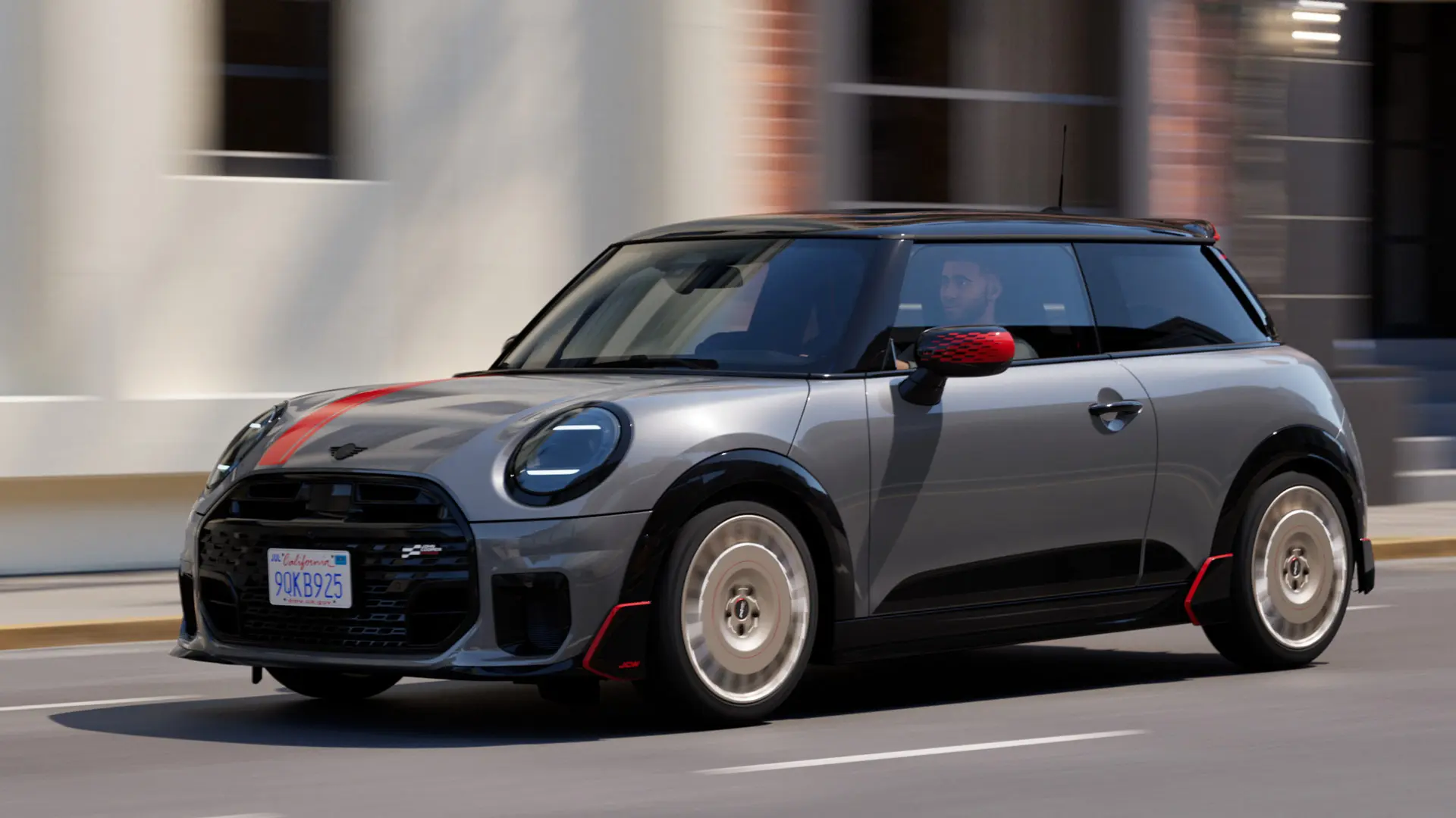 Ein Mann fährt einen MINI